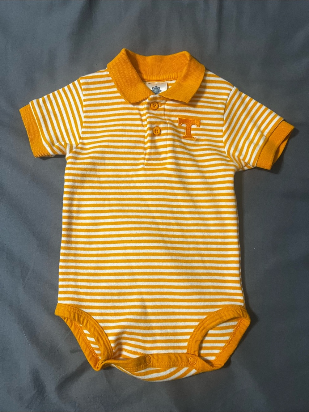 University of Tennessee Orange & White Striped Polo Baby Bodysuit